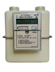 Household volumetric diaphragm gas meters with automatic temperature electronic correction OMEGA ETK GSM