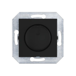 CADUCEUS ALING PRESTIGE Flush-mounted rotary push dimmer switch 40-400VA, 230VAC, 50 Hz, black (soft touch), art.