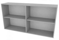Hinged open shelving unit 1300x300x700mm (WxHxH)
