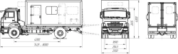 Special purpose vehicles, other type 6722 mod: 67220E, on the basis of chassis type KAMAZ-018/2011/TRCU-2axle-102 mod. KAMAZ 432