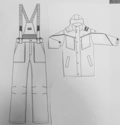 Men's uniform winter set for electromechanics of company trains for III, IV and special climatic zones, type B