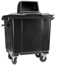 Waste container 1100 litres (Euro-3) with hood