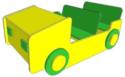 Pedestal bench "Car" (play area) FN.MDU.01.41.00.00.00.00