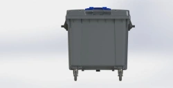 Mobile waste bin 1100l Art.22.C19 (20.800.98.PE; 21.050.98.PE)