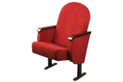 Metal-framed assembly hall armchair