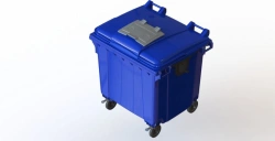 Mobile waste bin 1100l Art.22.C19.W (20.800.60.PE; 21.050.60.PE.W)