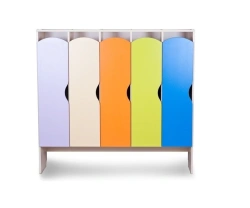 Children's wooden wardrobe for clothes