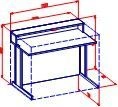 Physical working table. (School furniture brand "Interior" series "TDI School")