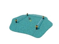 ATM-005 Kettlebell Jerk 16 kg test set with organised safety zone 2 x 2 m and a 16 kg kettlebell
