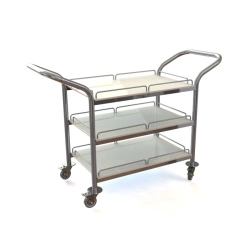 3-tier aluminium shelving trolley