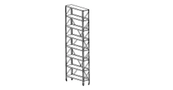 Metal shelving unit