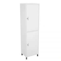 Medical metal two-section single-door cupboard with metal-metal doors for medicines ???-1.2.2.
