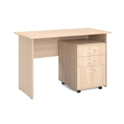 Teacher's desk with pull-out cabinet