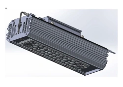 LED luminaire "Industrial Design MTM IoT" series CUBIC 460 One module 59w, 9,450lm, 160 Lm/W. PSU outside the housing