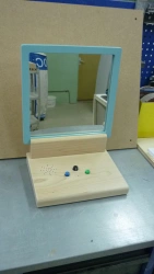 Device with mirror for recording and subsequent listening to speech