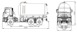 Vacuum tanker MB 4680A6-40 on chassis KAMAZ 6522-53, 6522-54, 6522-RT