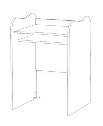 Single-seat table for a foreign language room open without acoustic half-cabins 4 gr