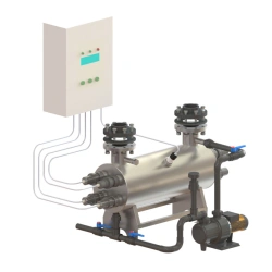 UVU-50 water disinfection unit with flushing unit and UV radiation sensor
