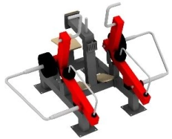 Outdoor strength training machine for back, shoulder girdle, biceps, abs muscles development with variable load UTS-003