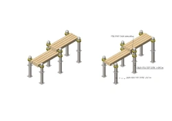 Training apparatus AKS-74 Horizontal gymnastic bench for push-ups
