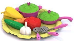 Set of vegetables and kitchen utensils "Magic Hostess" (12 items on a tray)