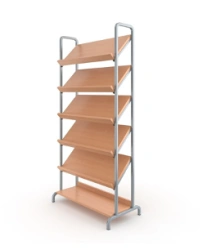 One-sided library shelving unit, model: B22