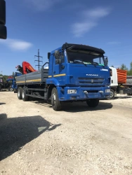 Special purpose vehicle with hydraulic loading crane of MKMA type on the basis of KAMAZ 43118 and its modifications 41K36G-LA