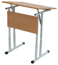 Single-seat adjustable pupil's table, with a sloping table top from 0 to 10g, height group from 2 to 4 Model: SURN-1 trades