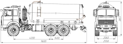 Vacuum tanker MB 4680G7-40 on chassis MAZ 6317F5, 6317F9