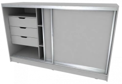 Module - drawer unit with sliding fronts and drawers 1800x600x1100 mm (WxHxH)