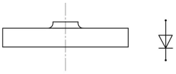 Microwave switching diode 2A543A-5,A-6,B-6