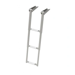 Ship ladder telescopic folding narrow, 3 white steps, art. no. 040161WT