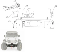 Car bumpers+fitting kit JEEP WRANGLER JL 2018-