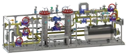 Filtration system of LNG series