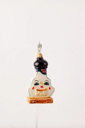 Licence Christmas tree toy made of glass "Stove"