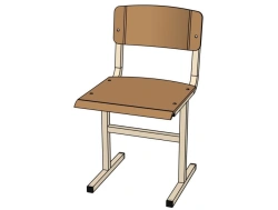 Pupil's chair WITHOUT height adjustment (6g.r.)/ STU37