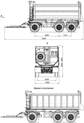 Tipper trailer 8595-01 with CEYLAN AS-1210-225-ST-OV axles with load capacity of 12 tonnes