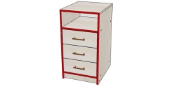 Wooden bedside table, item no. 041/2023