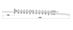Curved frame rail t. R65 with straight shank of project LPTP.668.342.001-01