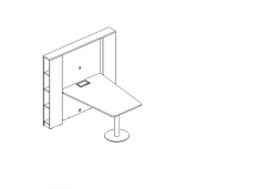 Folding conference table. A4" series furniture set