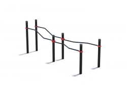 Double multi-level bars with wheelchair access