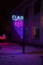 LED console (LED panel) "Ball on a branch" - decorative street lamp on brackets (modifications 220V, 24V)