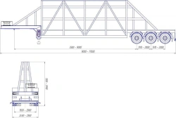 Semi-trailer PP-2-3, type PR3, modification 92295-0000010-04. Axial unit AGOS-3-GT7-00.00.000-01