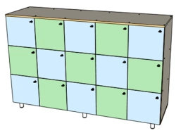 Cupboard for storing personal belongings