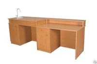 Demonstration table for chemistry room with plumbing complete set