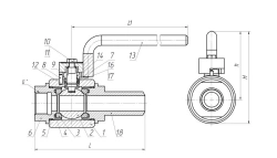 Manual combination shut-off and regulating ball valve ??? DN 10-80 PN 1,6-8,0