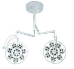 Surgical ceiling luminaire with emergency power supply adjustable two-block "EMALED 500/500 LT"