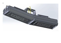 LED luminaire "Industrial Design MTM IoT" series CUBIC 120 Two modules Connection from the ends - 10 degrees Mounting CUB