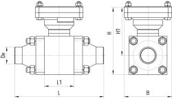 Ball shut-off valve ATEK.491284.150