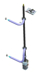 Vehicle door pneumatic actuator 40N1X100/100T1B000
